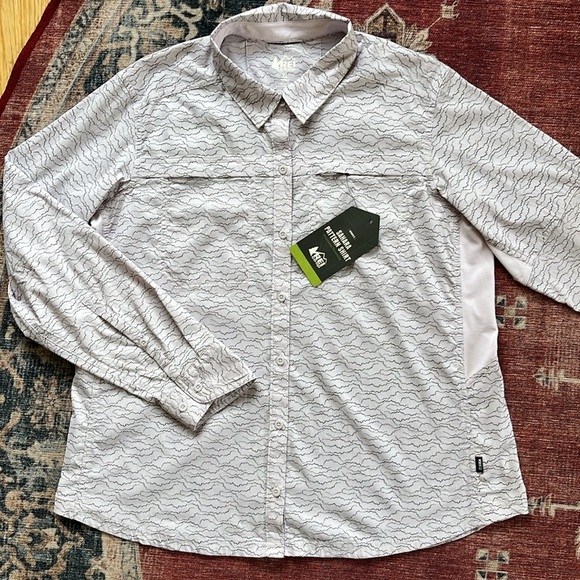 REI Sahara Long Sleeve Print Hiking Shirt NWT Size XL - Picture 14 of 14
